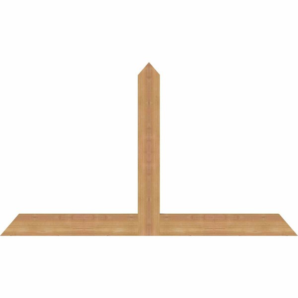 Ekena Millwork Portland Timber Gable Bracket, Western Red Cedar, 48"W x 28"H x 1 1/2"D x 3 1/2"F, 14/12 Pitch GBW048X28X0204POR00SWR - main